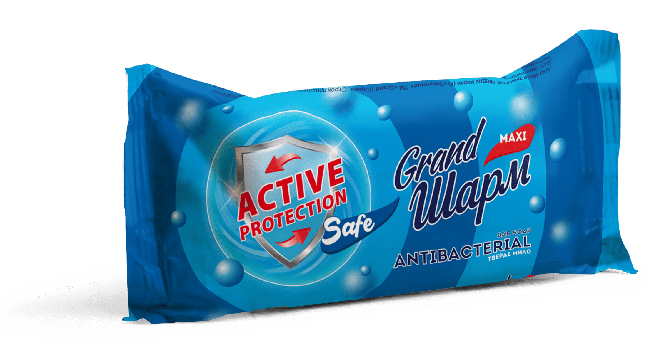 Мило туалетне тверде марка (К) "ANTIBACTERIAL", ТМ "Grand Шарм" (MAXI) 100г